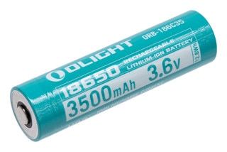 Olight Customized 3500mAh 18650 Rechargeable Battery for S2R II/Warrior MINI 2 lasts up to 500 charging cycles.